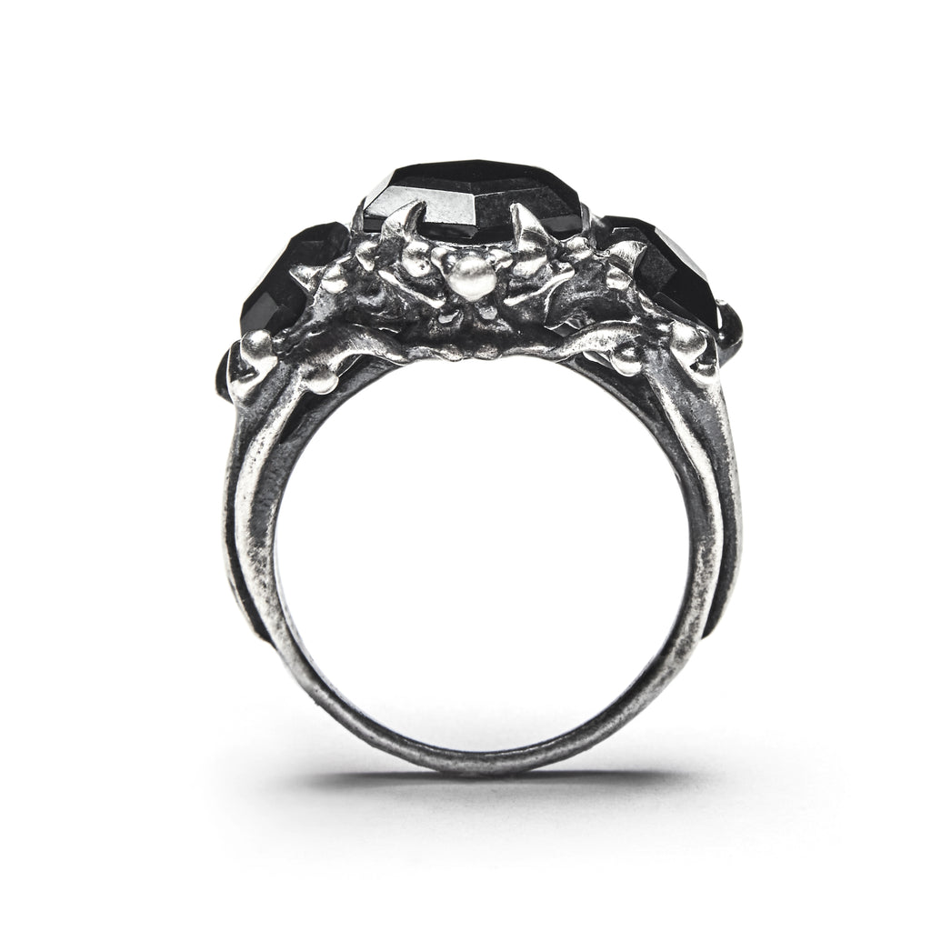 The Oracles. Sterling Silver & Onyx Ring. – Blood Milk Jewels