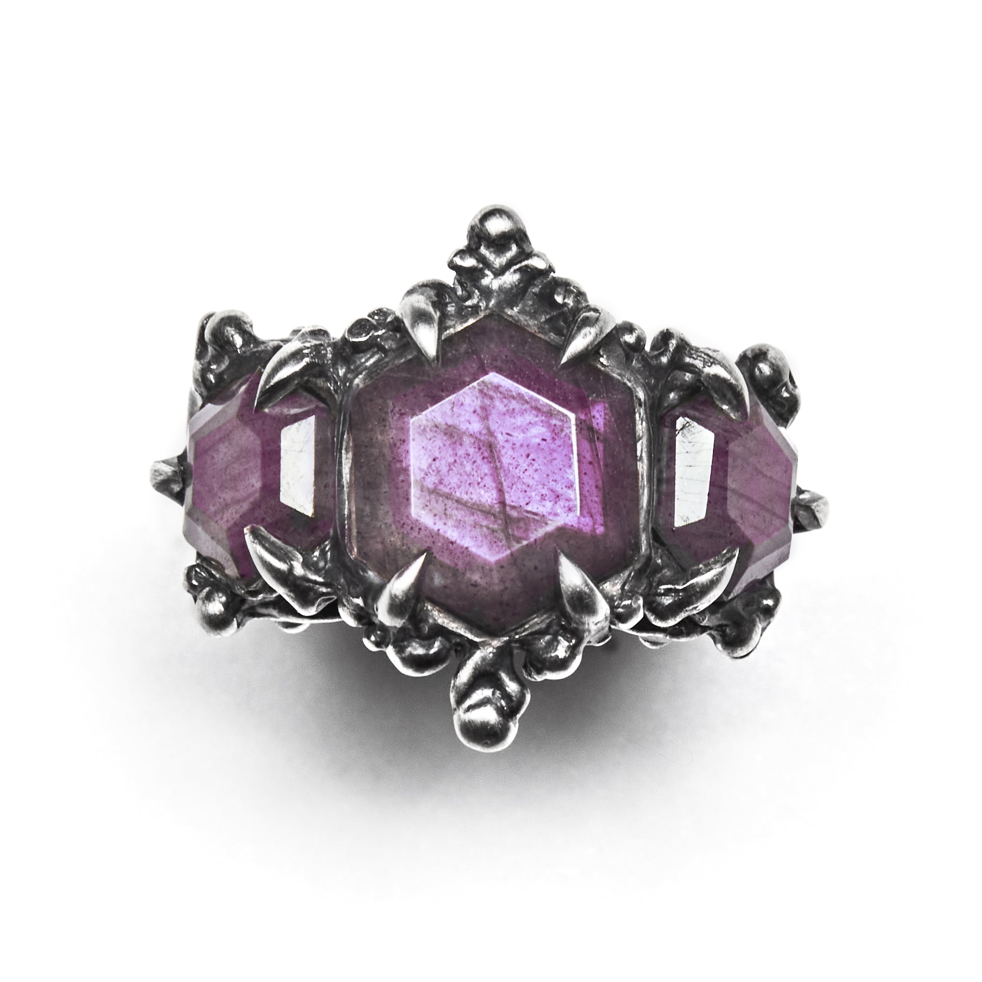 * Ready to Ship * The Oracles. Sterling Silver & Purple Labradorite Ring. Size 6.