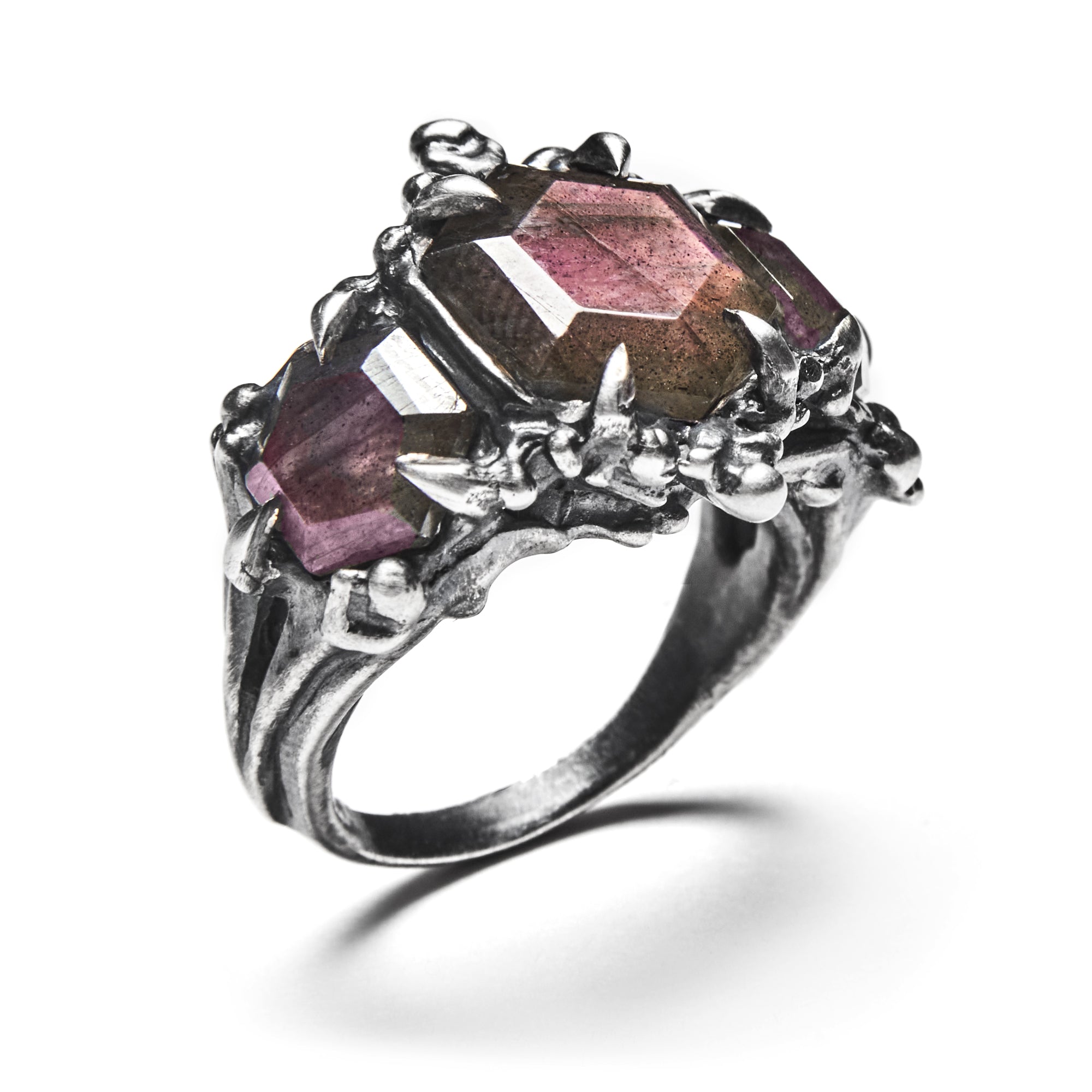 * Ready to Ship * The Oracles. Sterling Silver & Purple Labradorite Ring. Size 6.