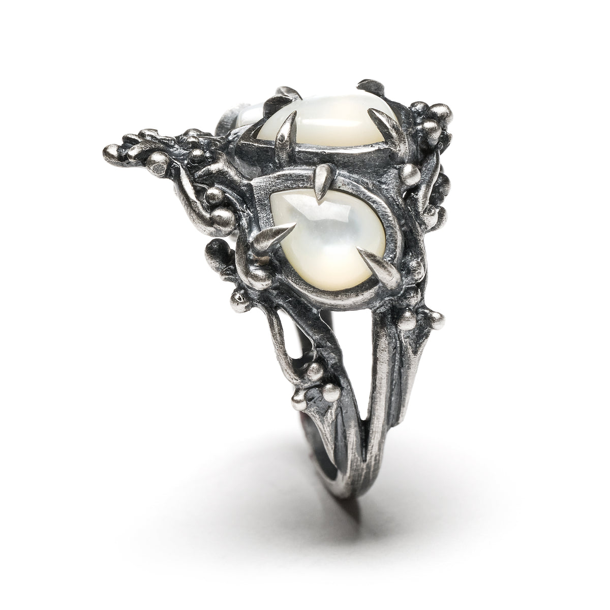 * Ready to Ship * Persephone's Diadem Ring II. Mother of Pearl. Size 6.5