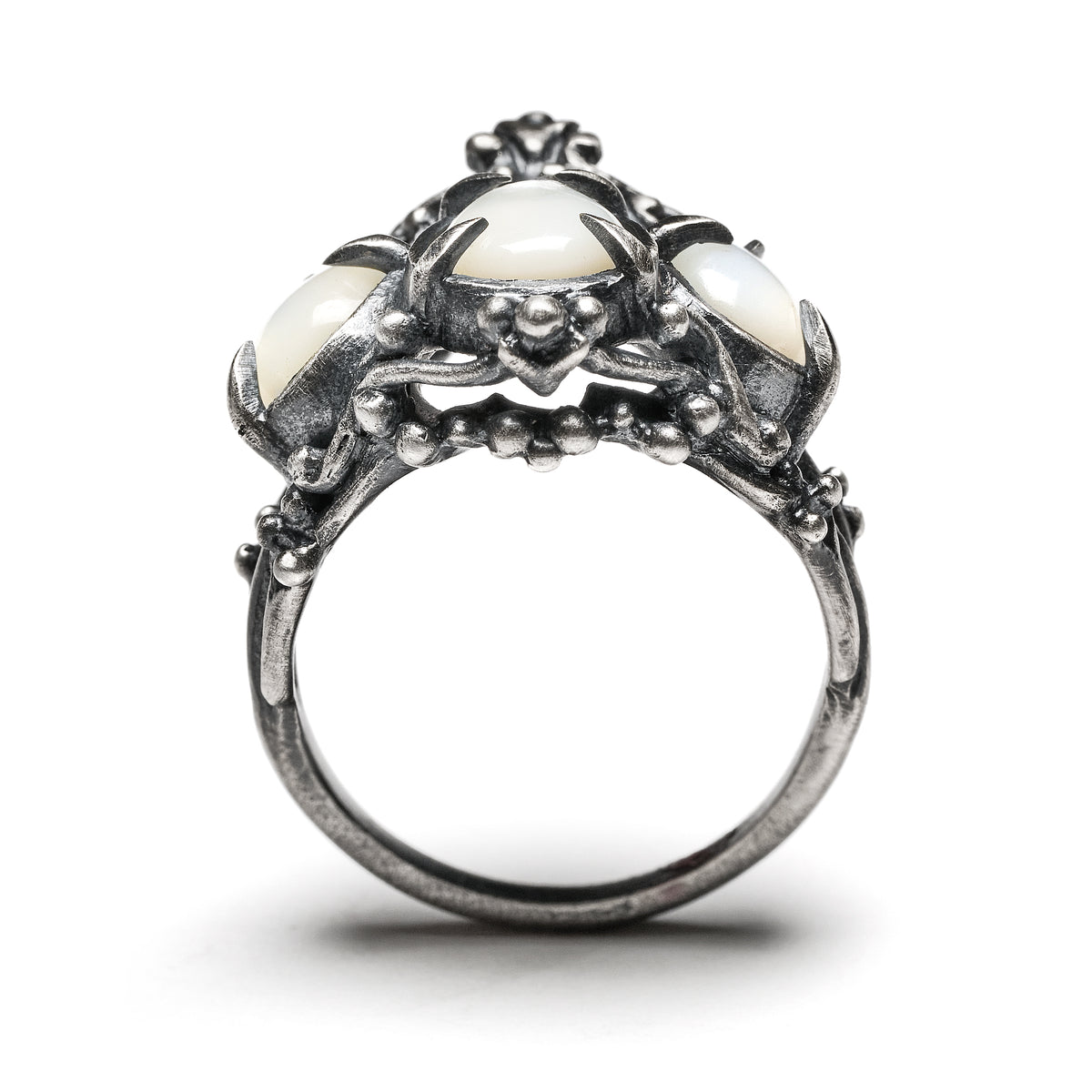 * Ready to Ship * Persephone's Diadem Ring II. Mother of Pearl. Size 6.5