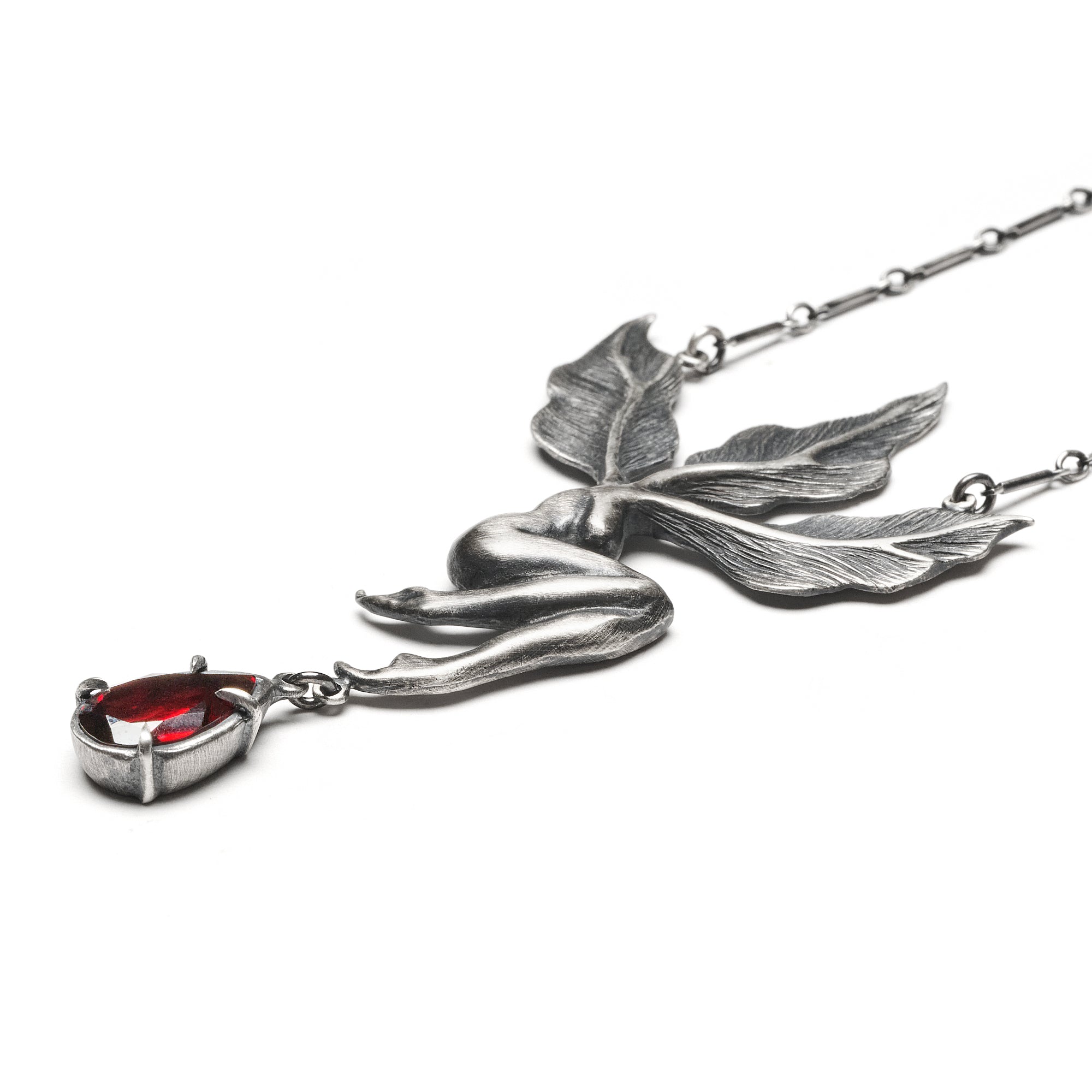 * Ready to Ship * The Dreaming Mandragora. Garnet Necklace.