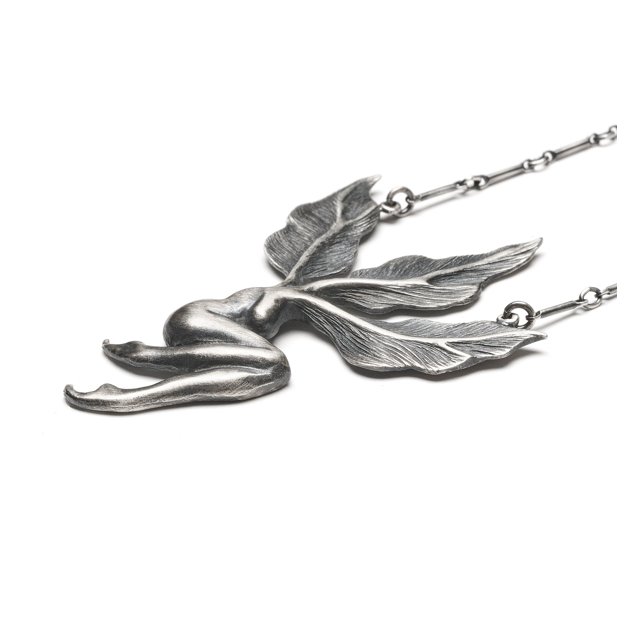 The Dreaming Mandragora. Sterling Silver Necklace.