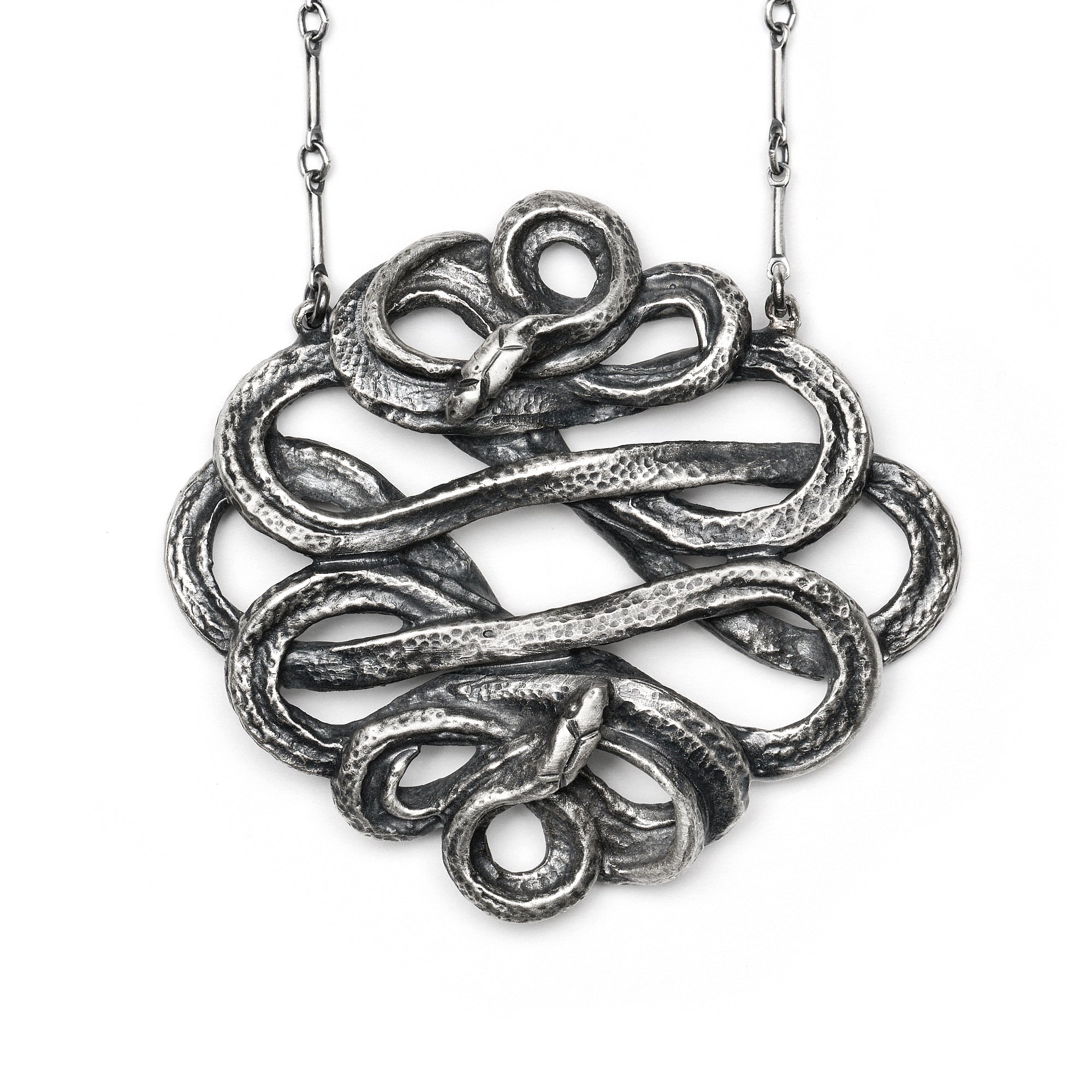 * Ready to Ship * Sleeping Medusa. Sterling Silver Necklace.