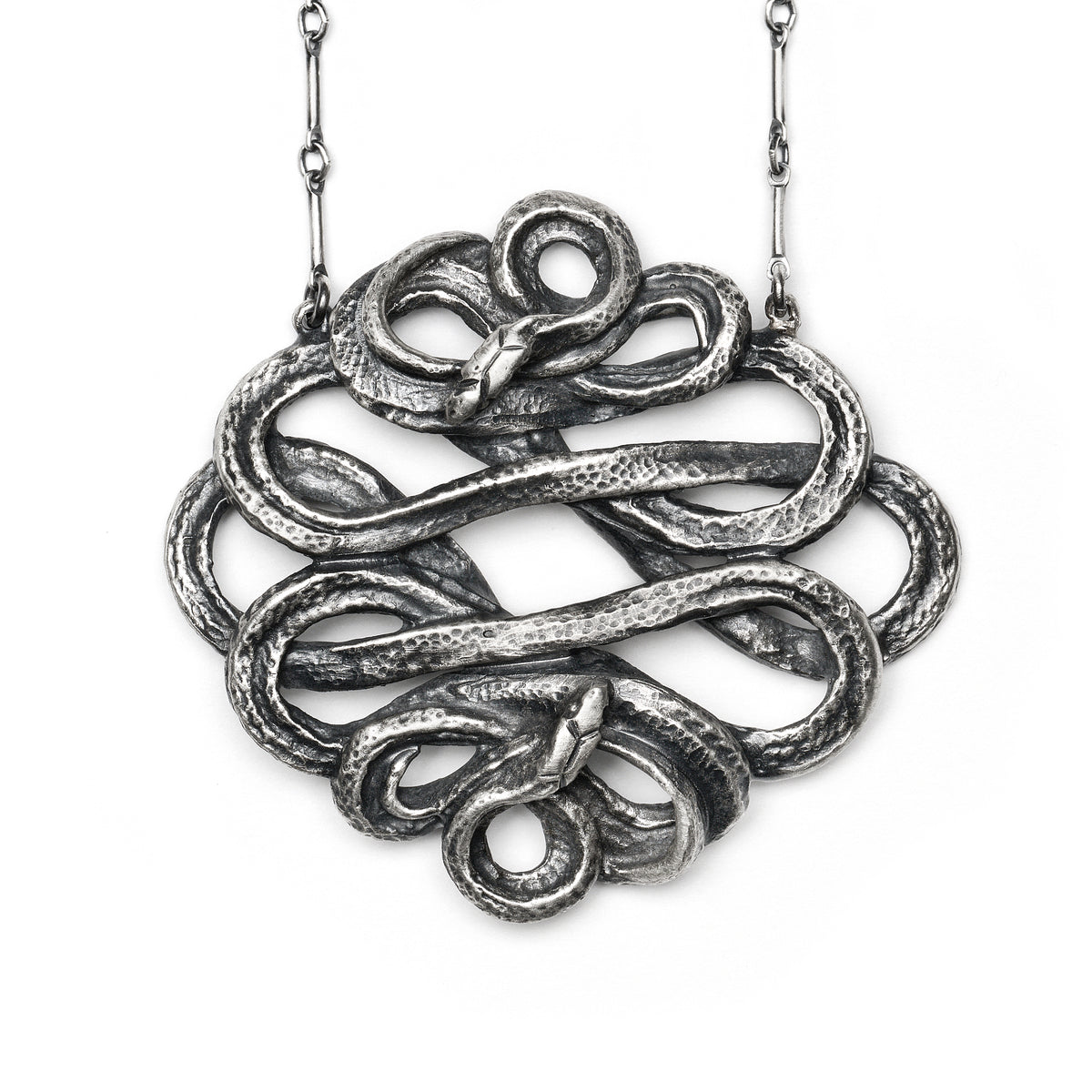 * Ready to Ship * Sleeping Medusa. Sterling Silver Necklace.
