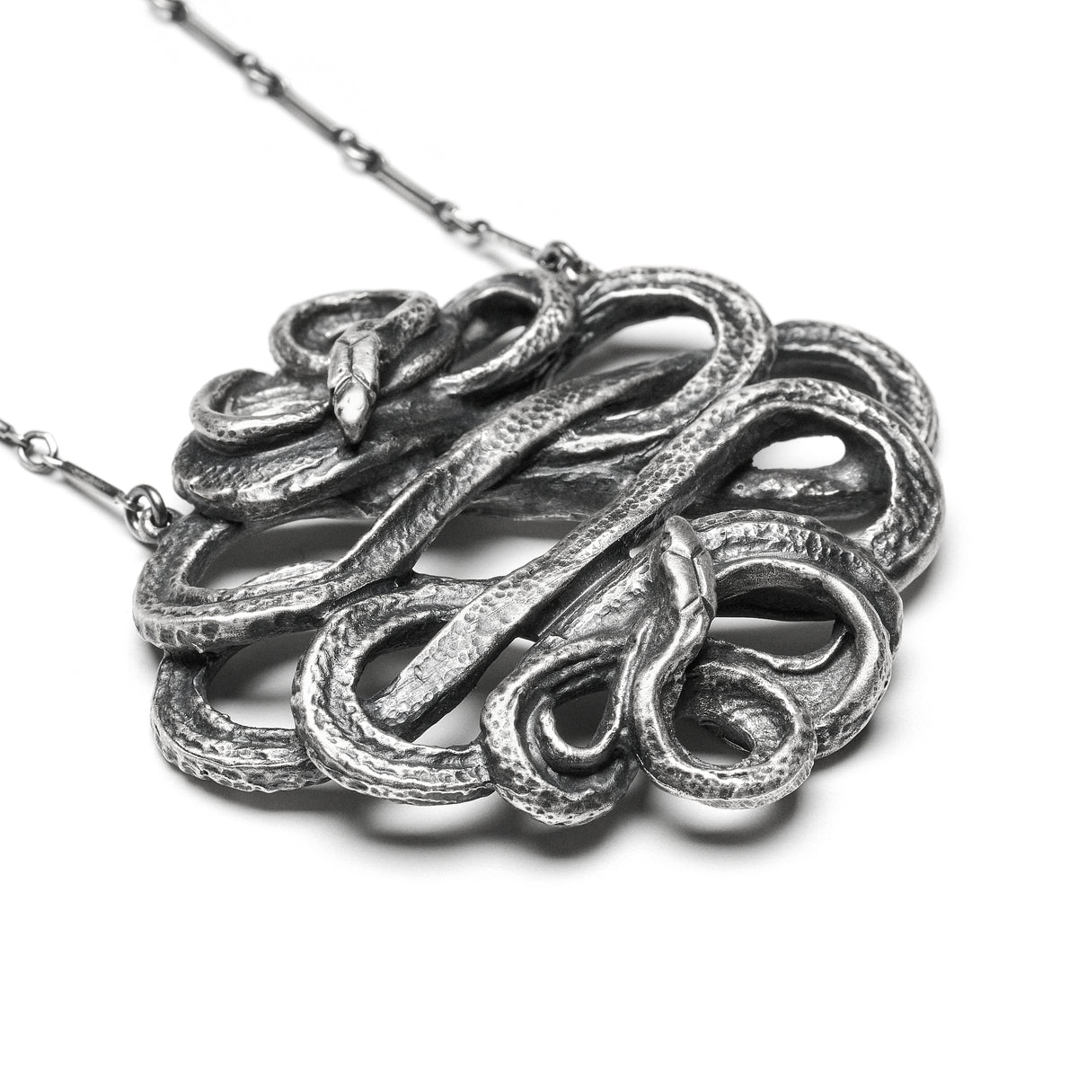* Ready to Ship * Sleeping Medusa. Sterling Silver Necklace.
