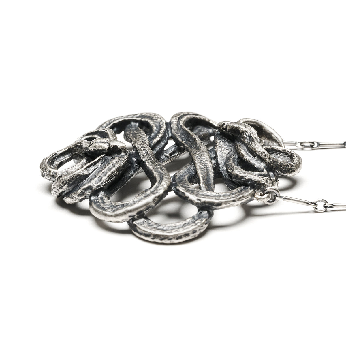 * Ready to Ship * Sleeping Medusa. Sterling Silver Necklace.