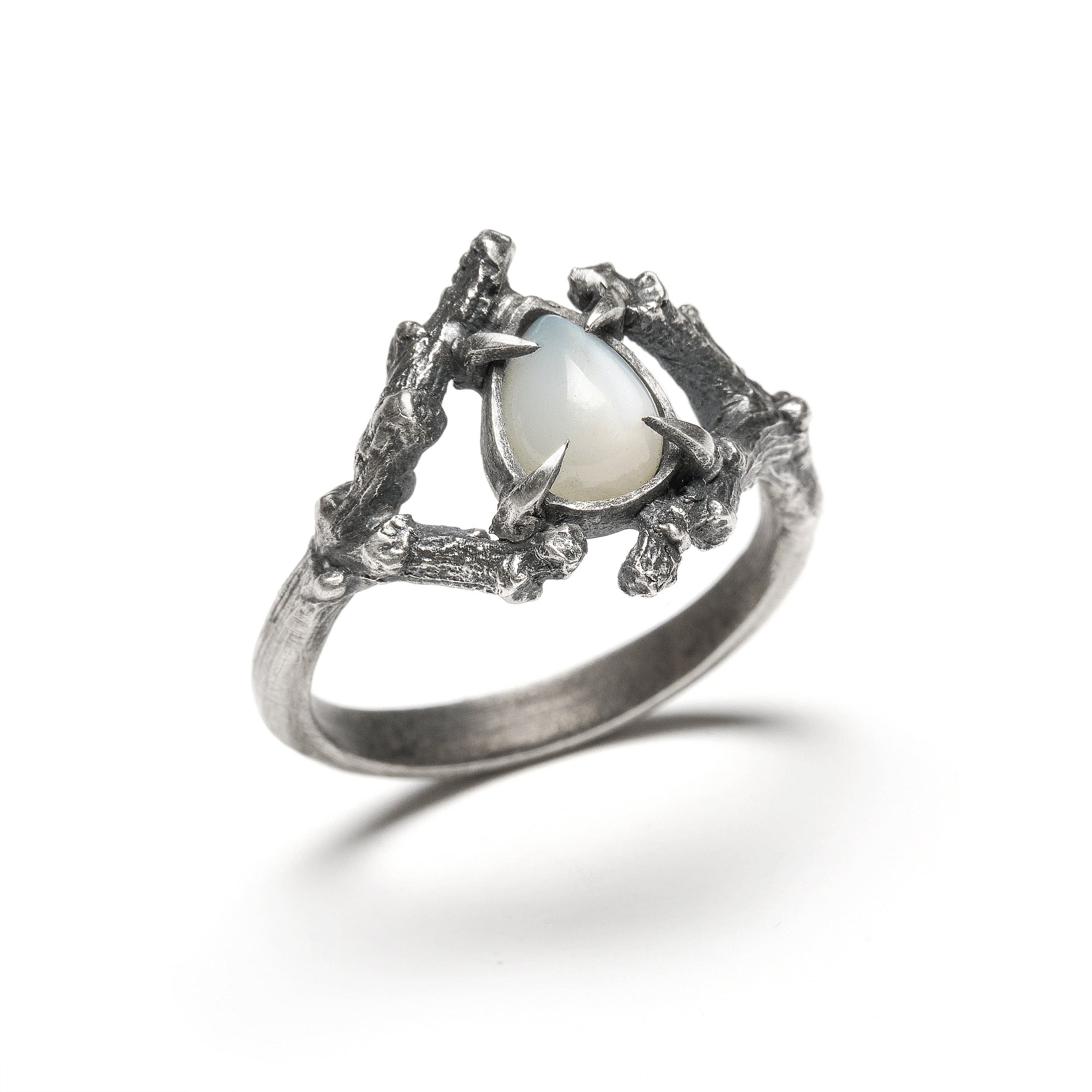The Gray Lady. Gray Moonstone Ring. *Limited*
