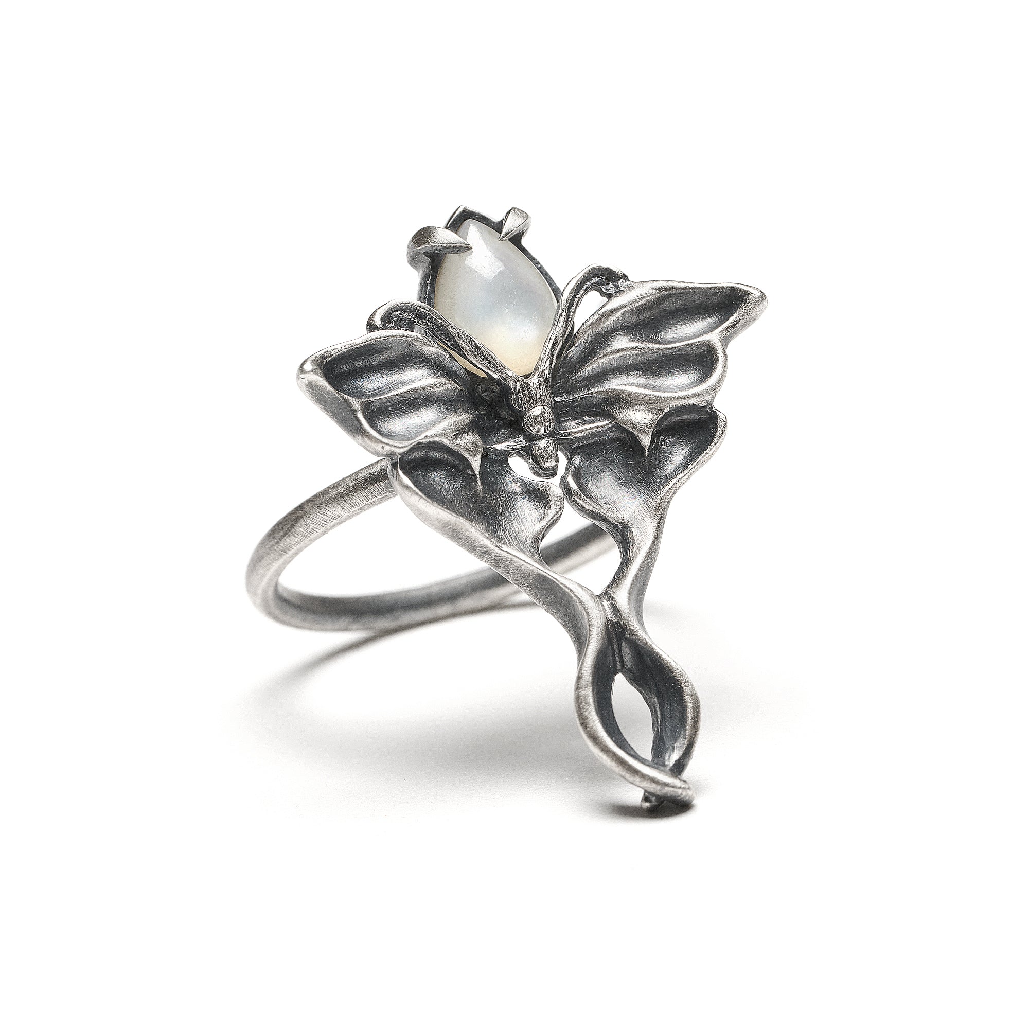 Midwinter Moth. Mother of Pearl Ring.  * Limited *