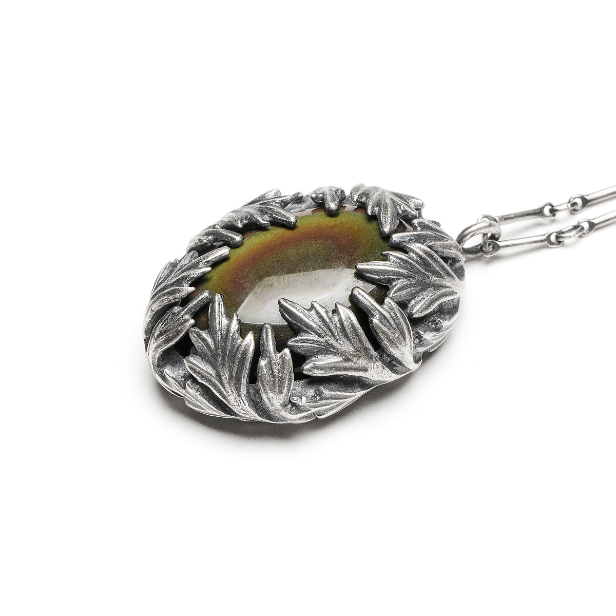* Ready to Ship * The Dreaming Stone. Rainbow Obsidian Necklace.