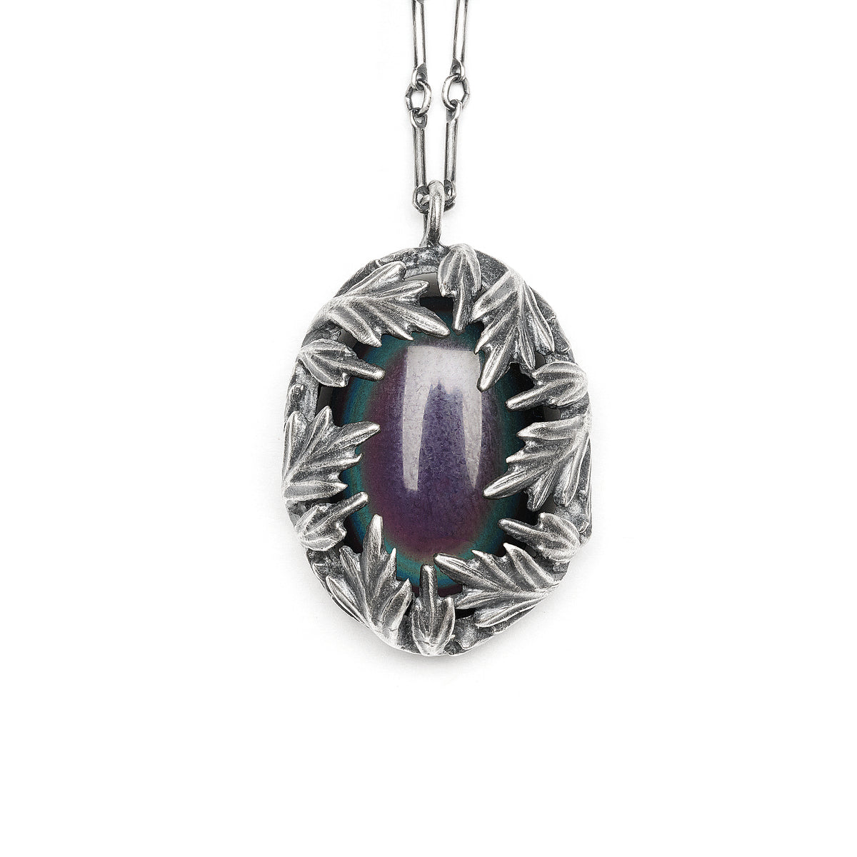 * Ready to Ship * The Dreaming Stone. Rainbow Obsidian Necklace.