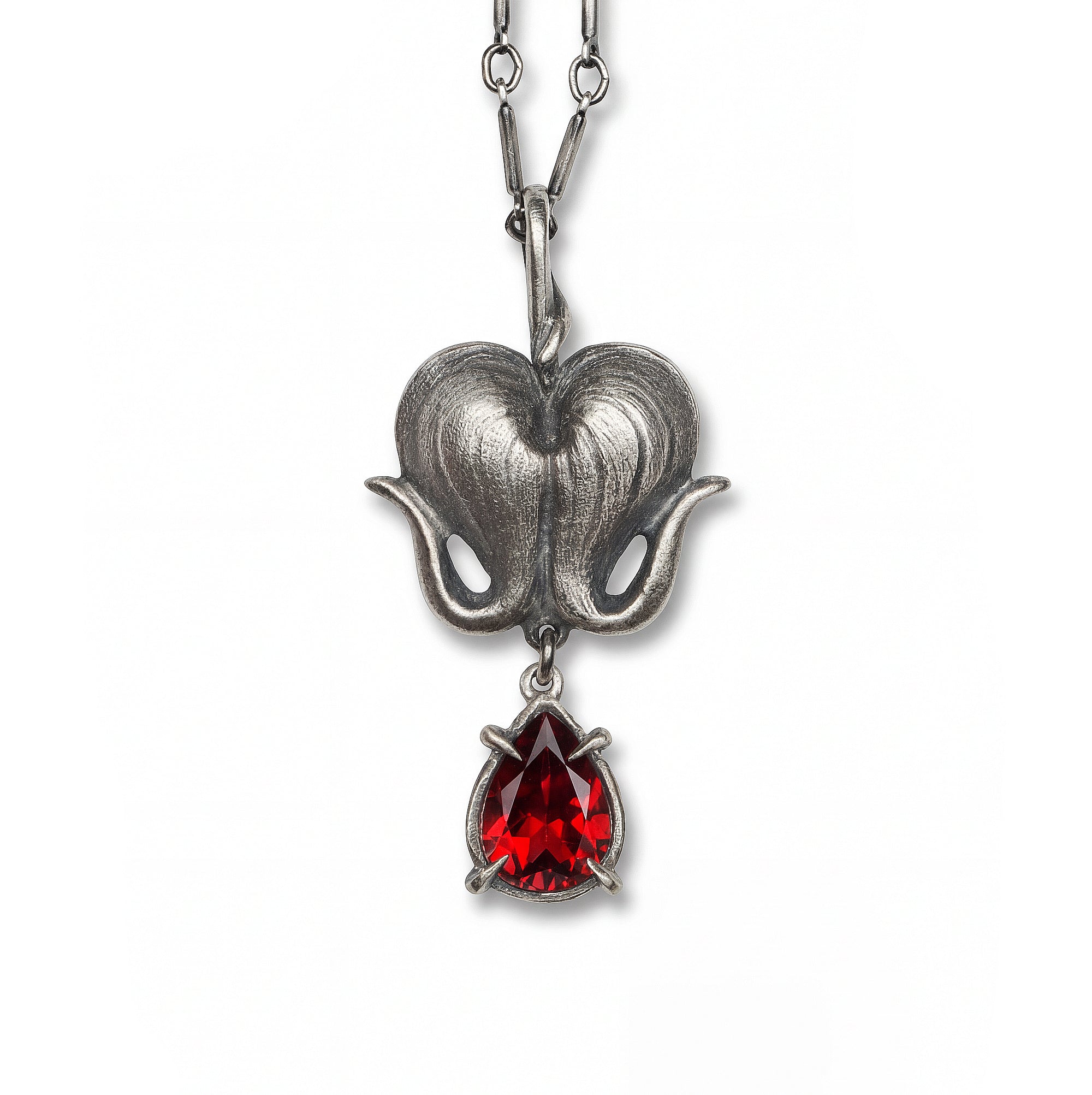 Bleeding Heart. Garnet Necklace. *Limited*