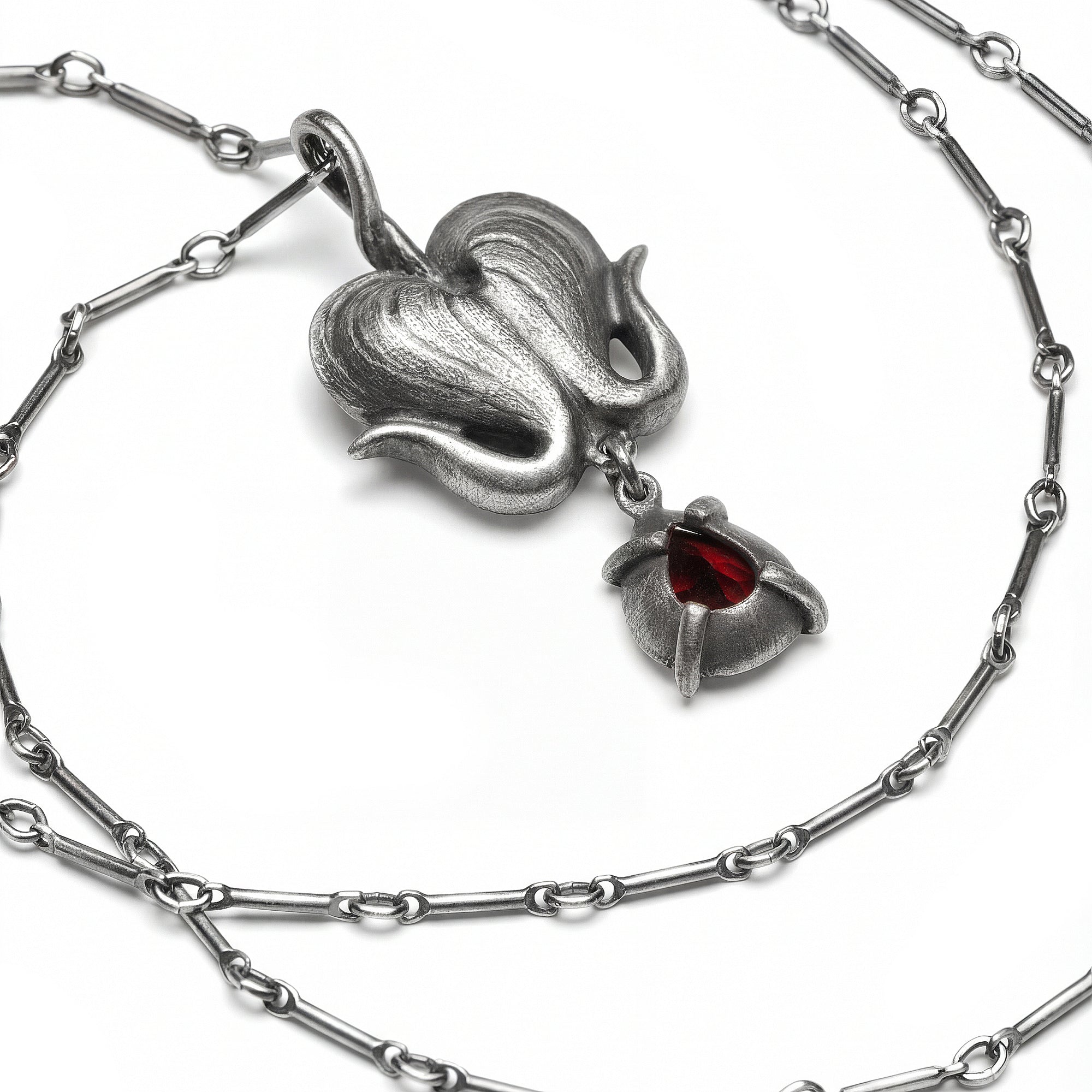 Bleeding Heart. Garnet Necklace. *Limited*
