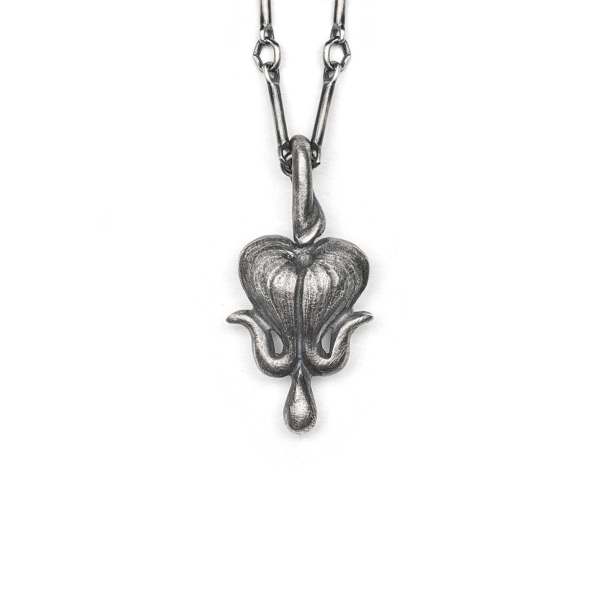 Petite Bleeding Heart. Necklace.