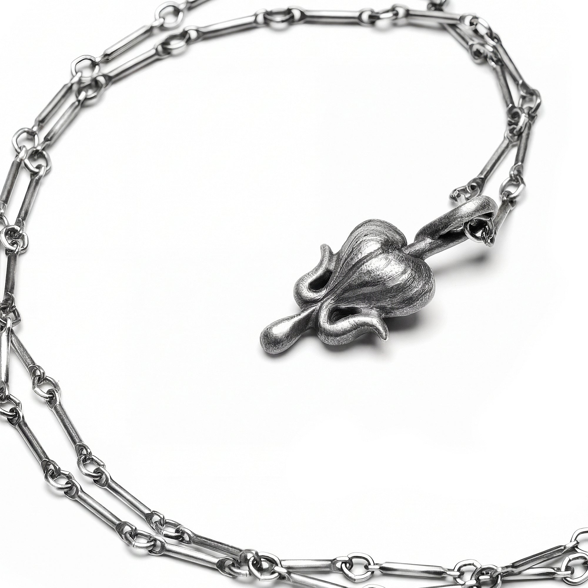 Petite Bleeding Heart. Necklace.