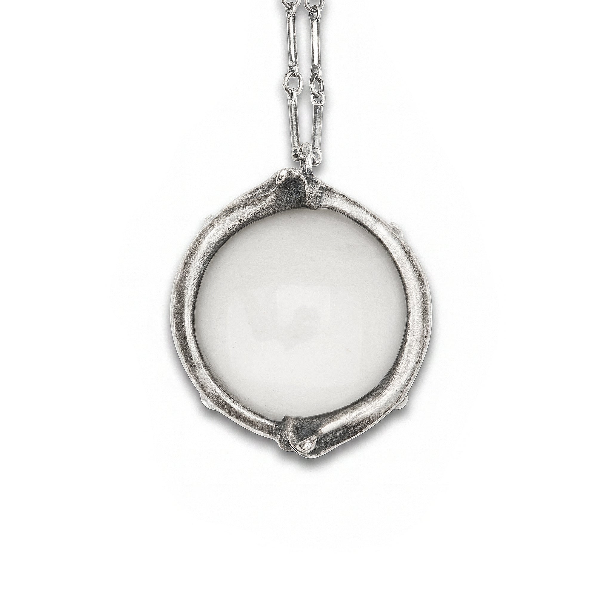 Petite Snake Rib Ouroboros. Spyglass Necklace. *Limited*