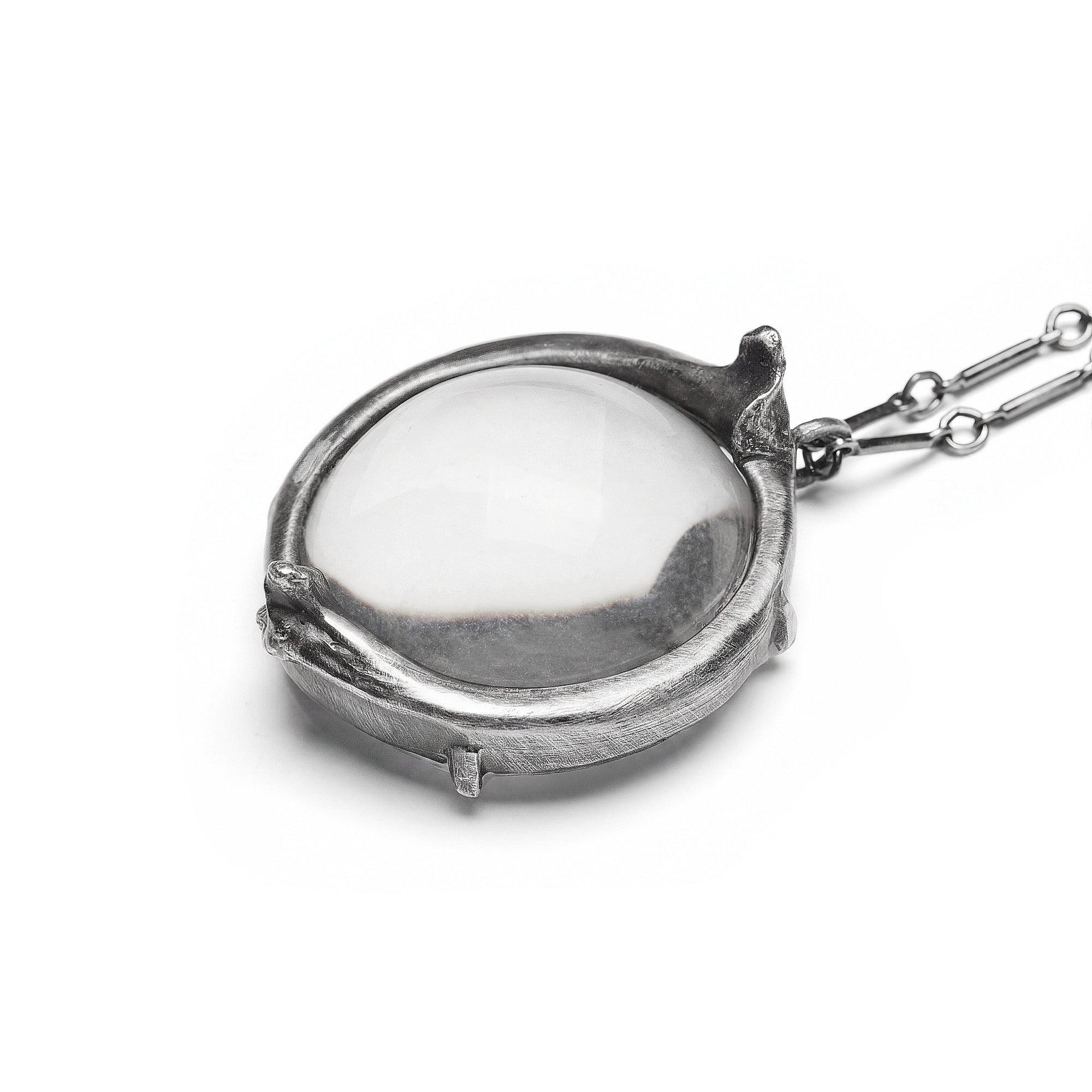 Petite Snake Rib Ouroboros. Spyglass Necklace. *Limited*