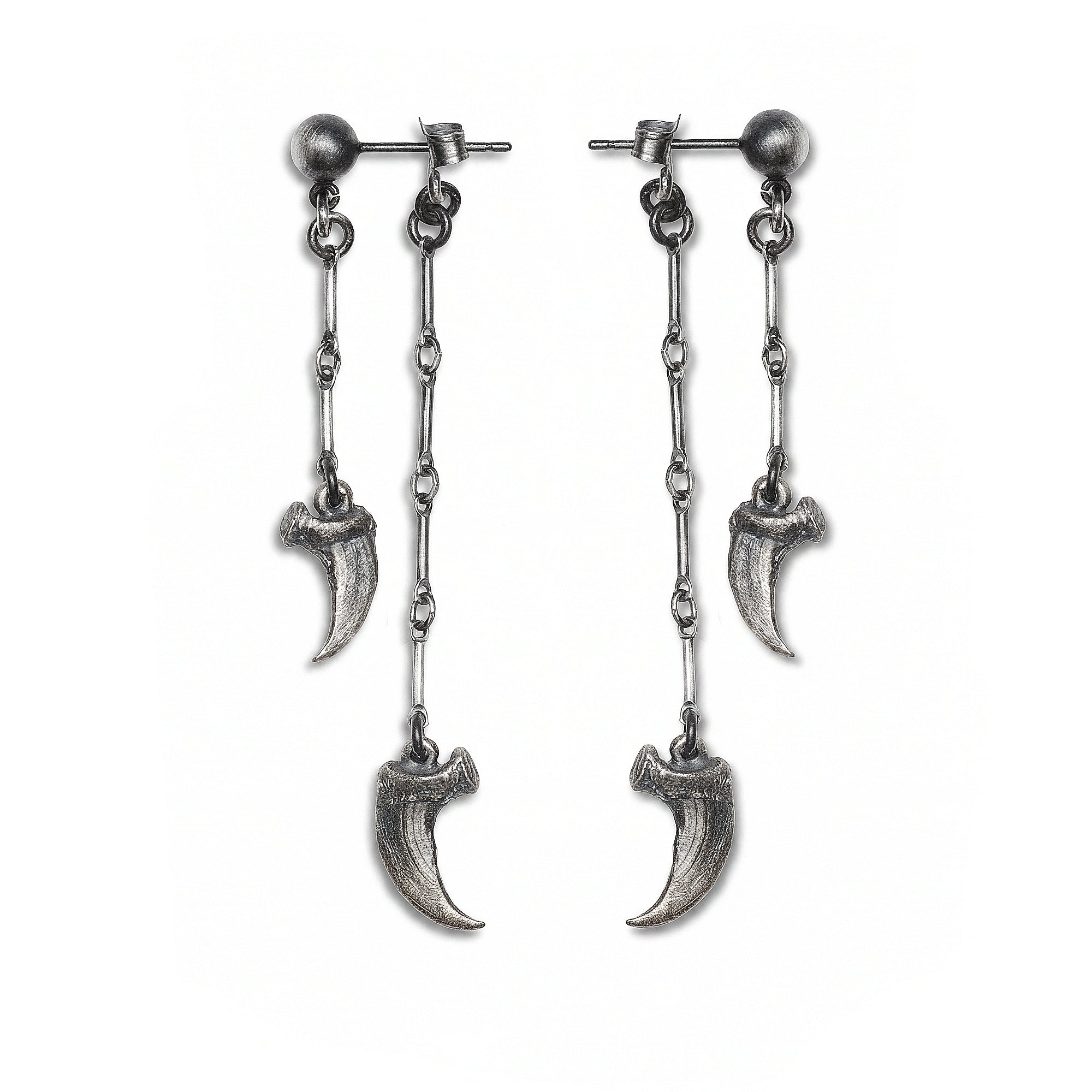 The Familiar. Cat Claw Earrings. Sterling Silver.