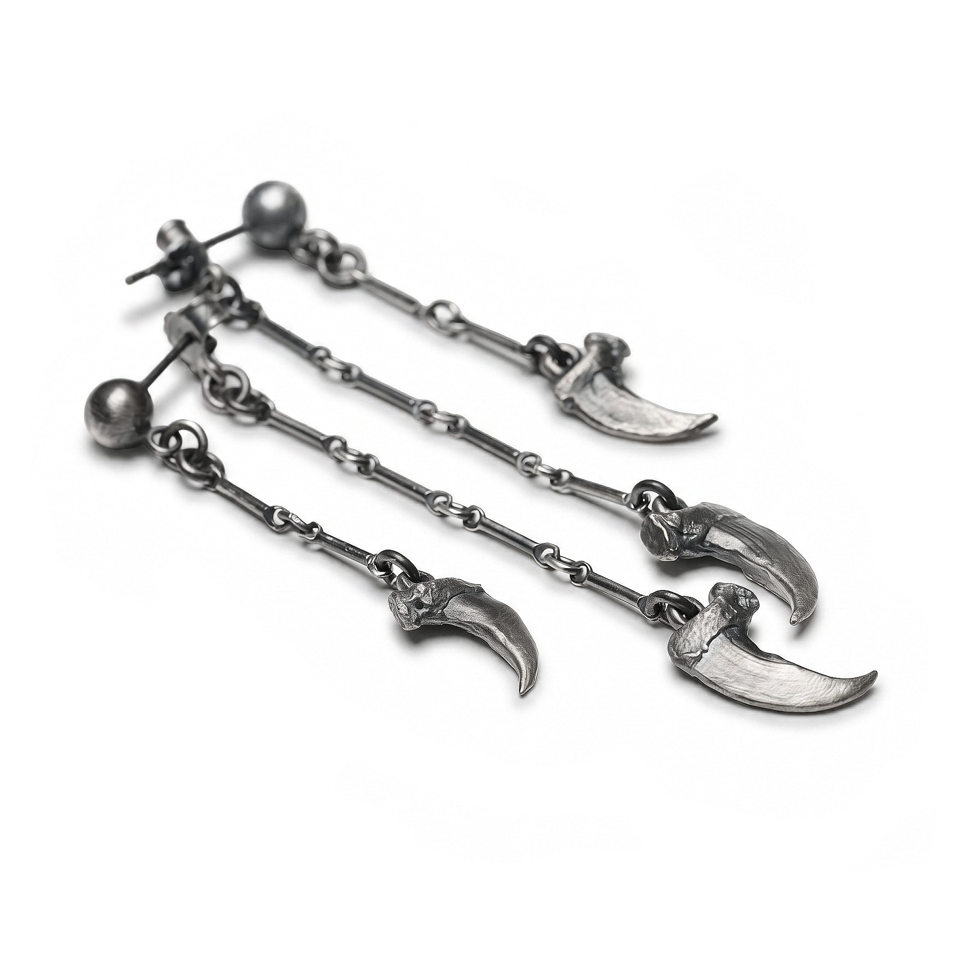 The Familiar. Cat Claw Earrings. Sterling Silver.