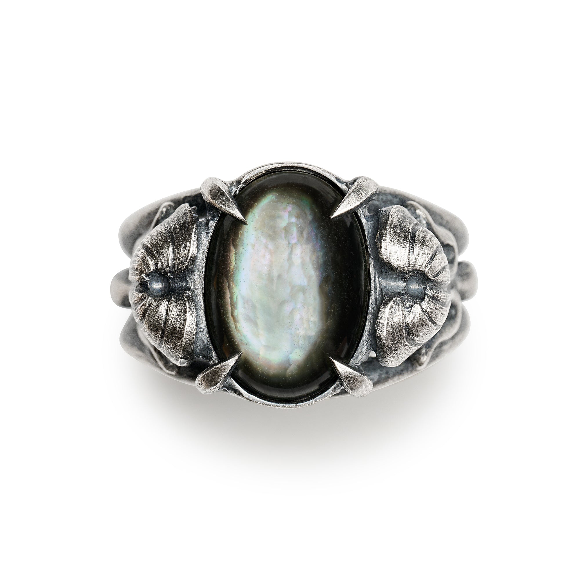 The Blood of Spring. Black Mother of Pearl Ring. *Limited*