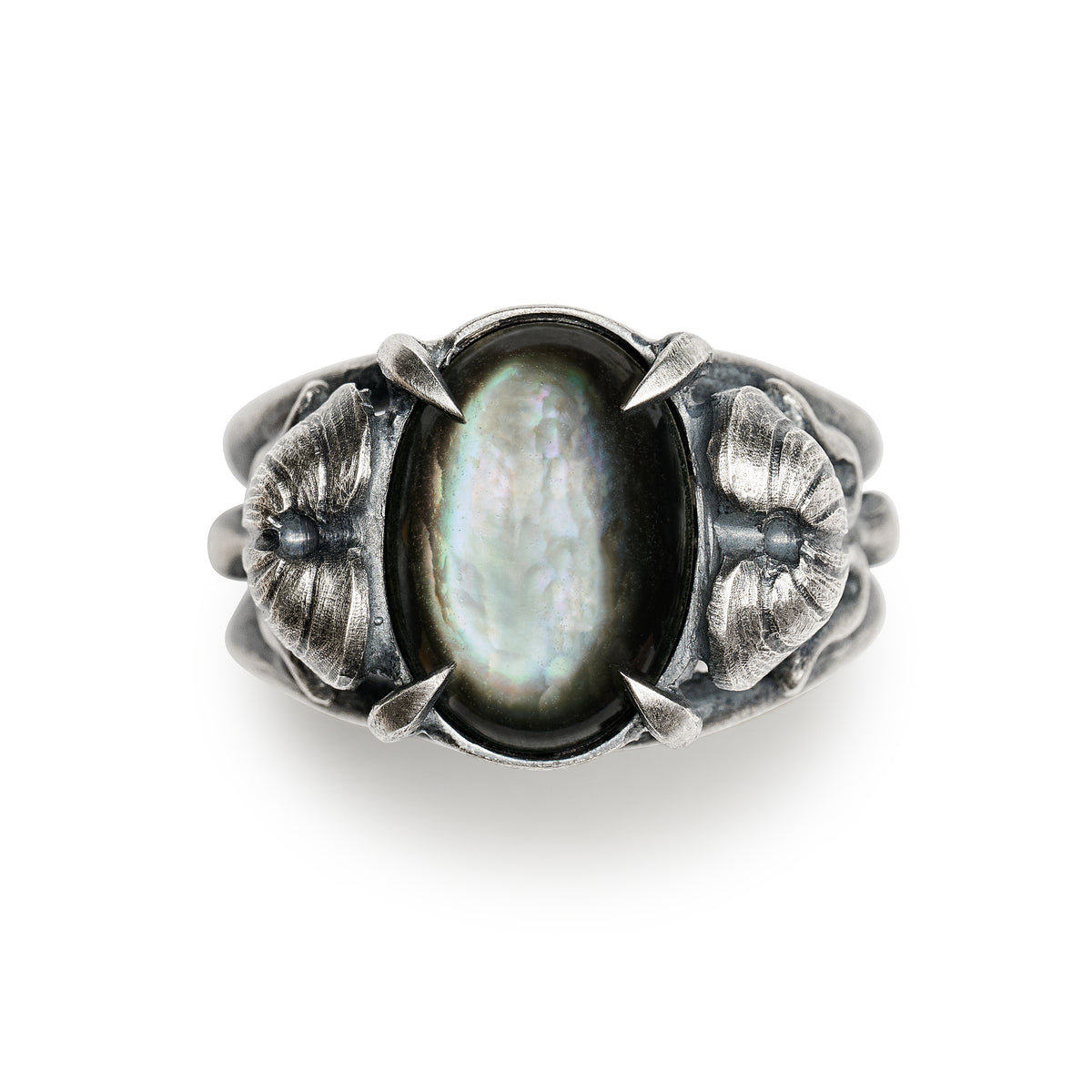 The Blood of Spring. Black Mother of Pearl Ring. *Limited*
