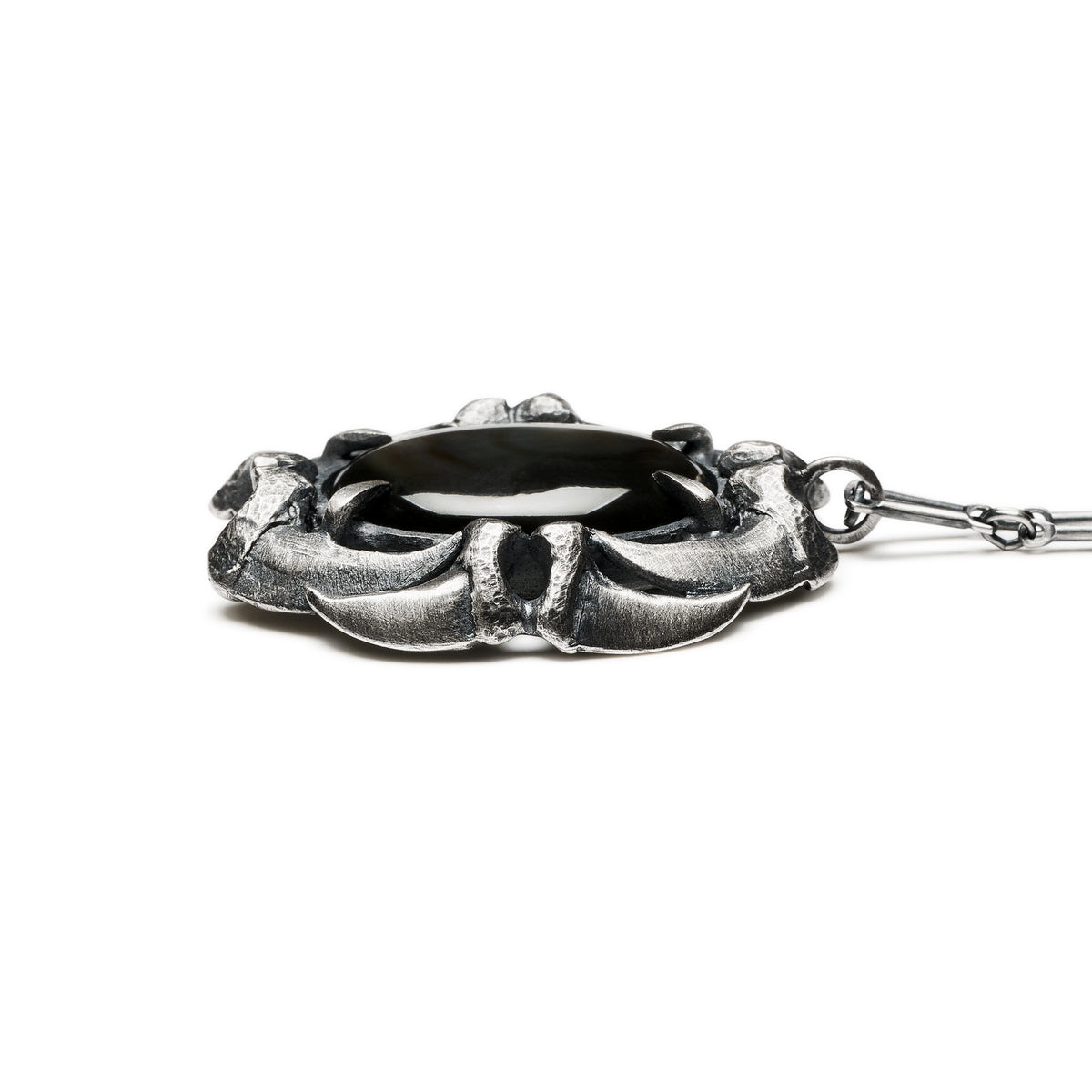 Cat Claw Scarab. Black Mother of Pearl Necklace. *Limited*