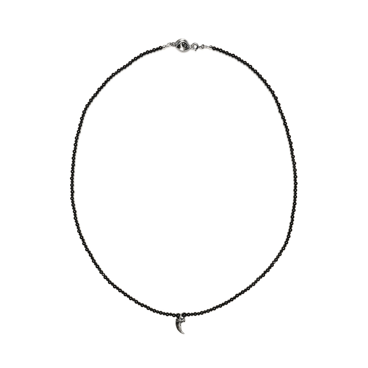 The Petite Night Cat. Onyx & Spinel Mourning Strand. * Limited *