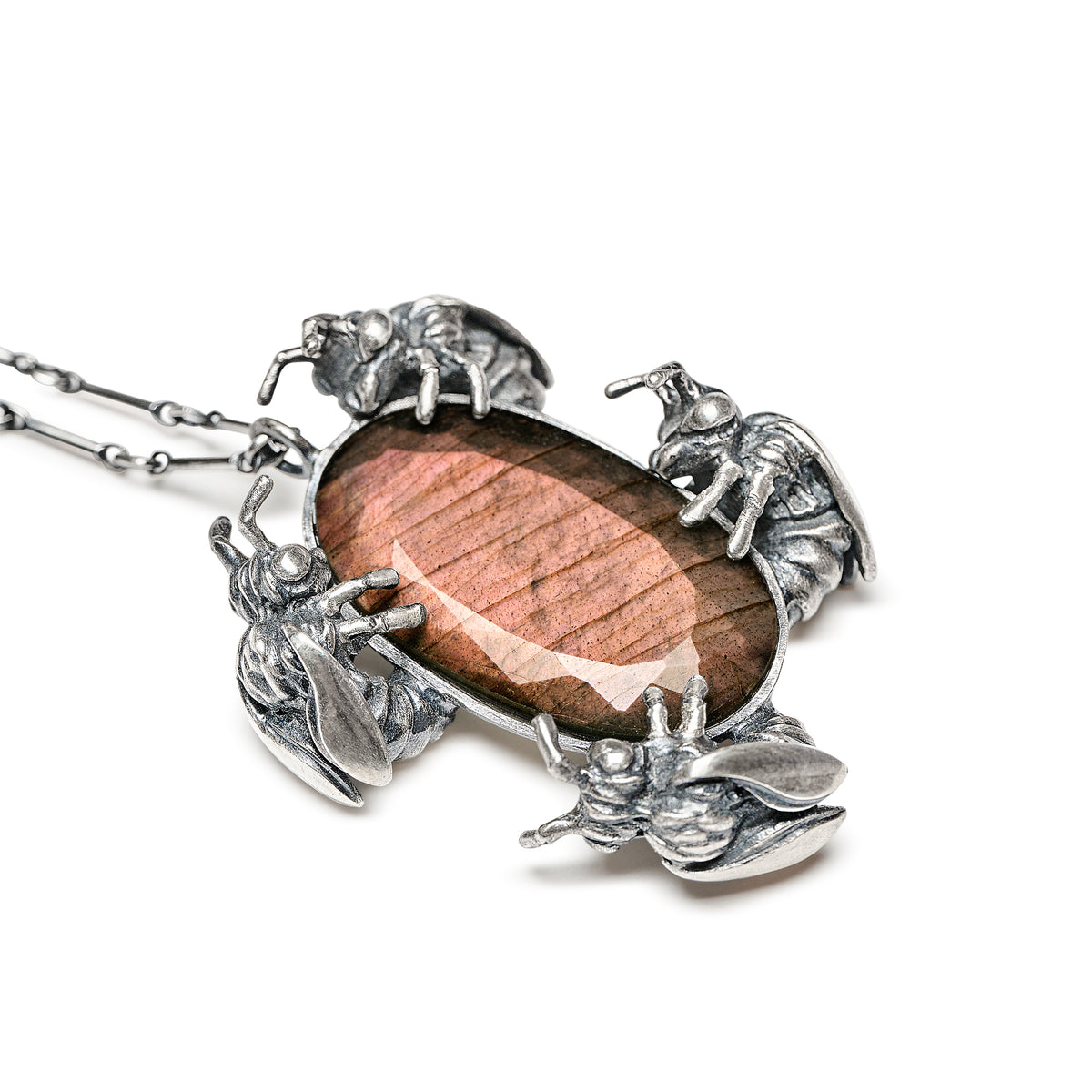 The Honeyed Ones. Sunset Labradorite Necklace.