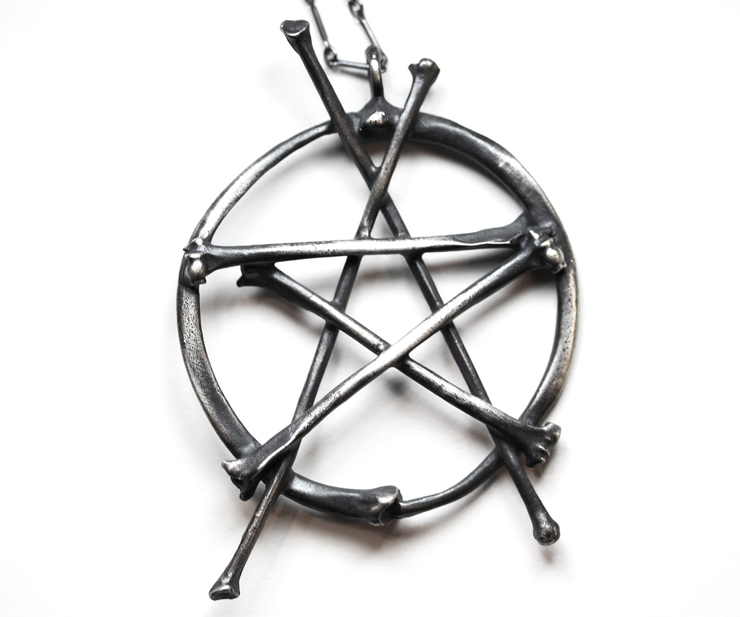 * Ready to Ship * Snake Rib & Bat Wing Bone Pentacle Necklace