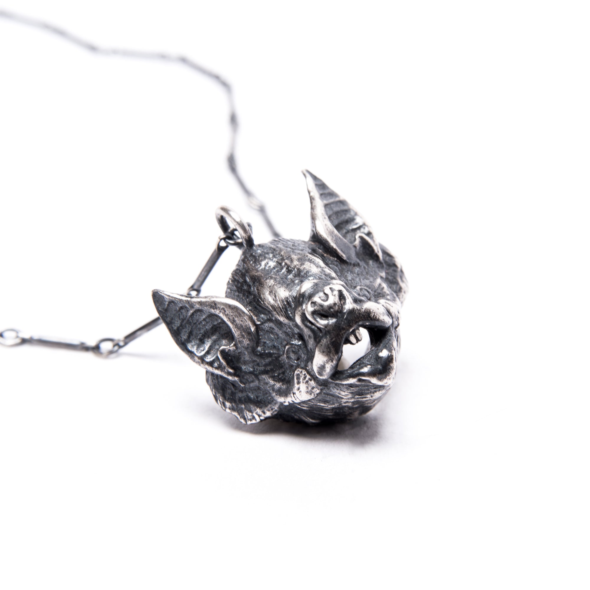 Oceans of Time: Vampire Bat Head Necklace