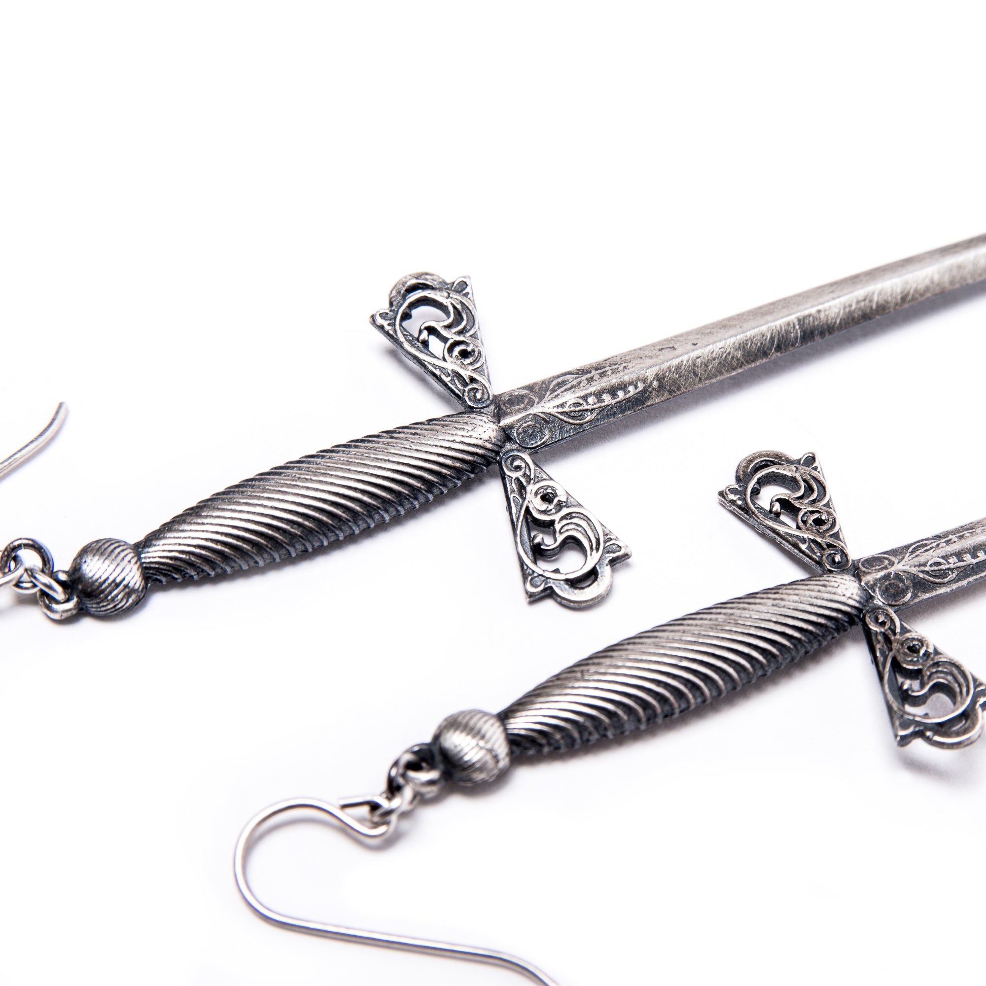 2 of Swords Tarot Earrings: Part II