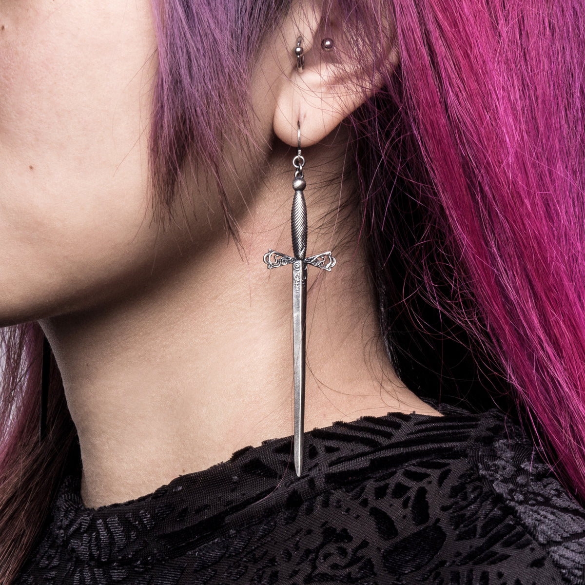 Mini 2 of Swords Tarot Earrings. Part II.