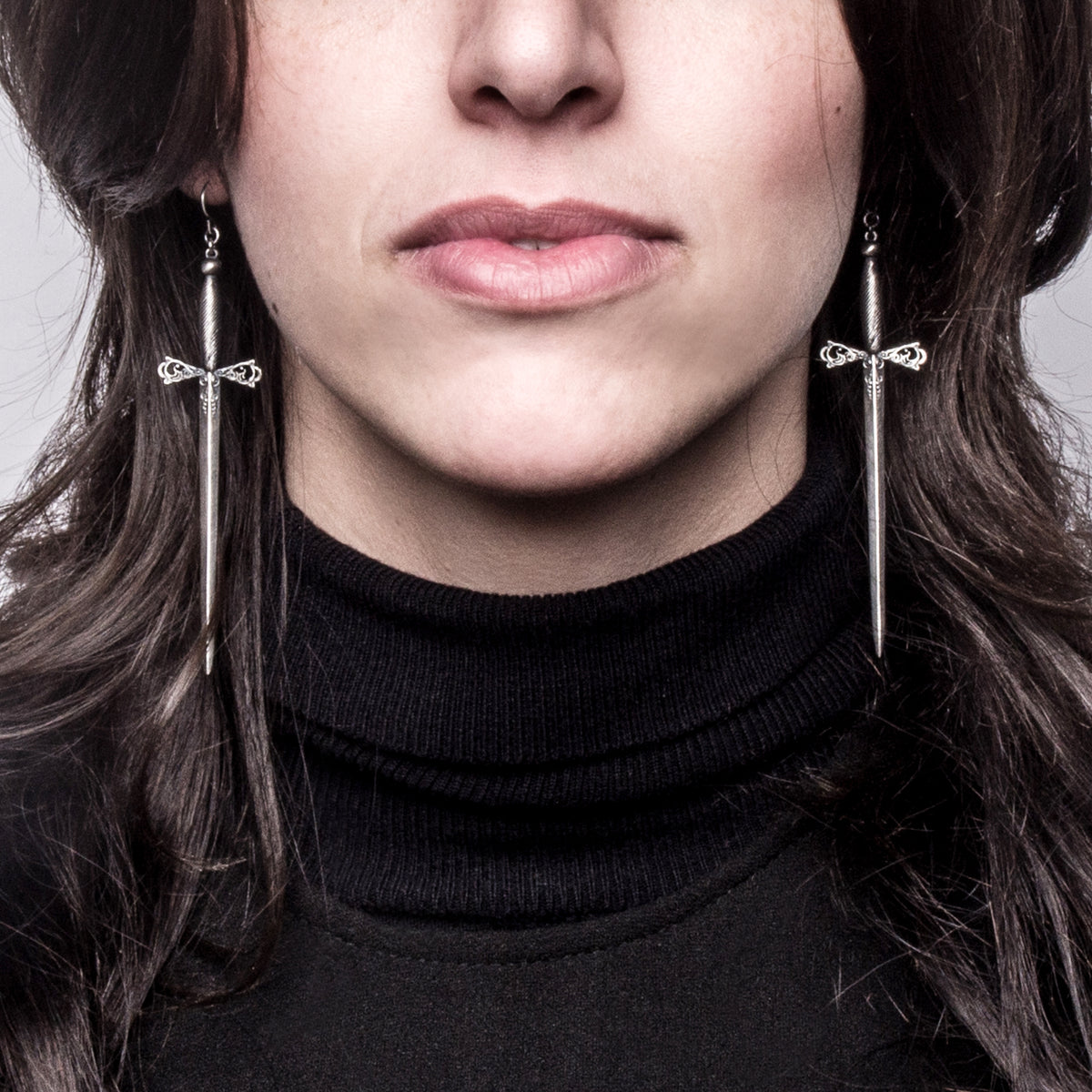 Mini 2 of Swords Tarot Earrings. Part II.