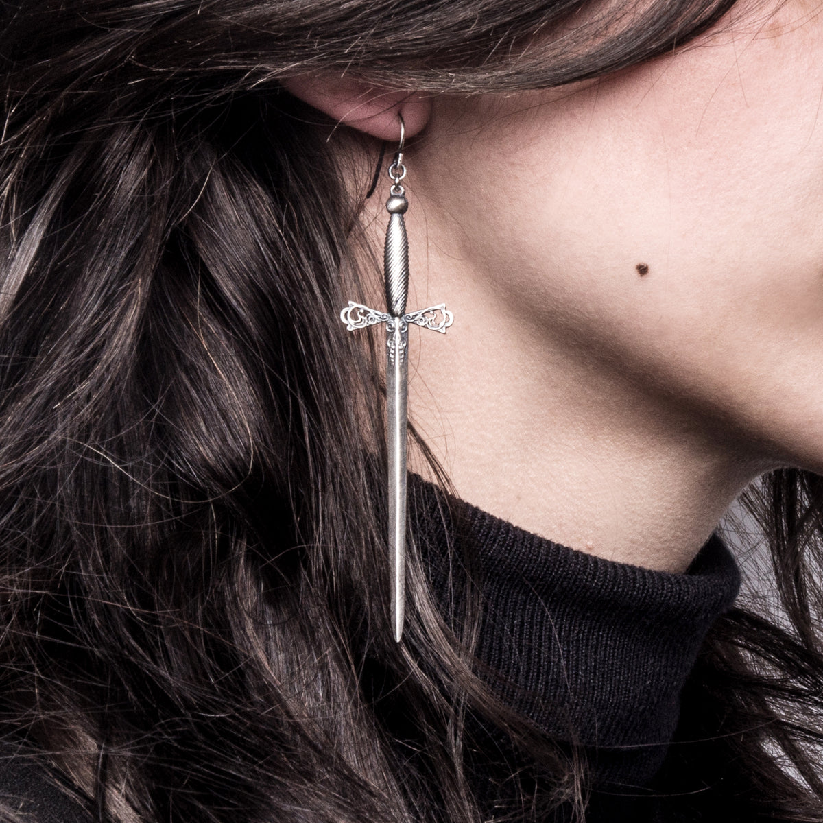 Mini 2 of Swords Tarot Earrings. Part II.