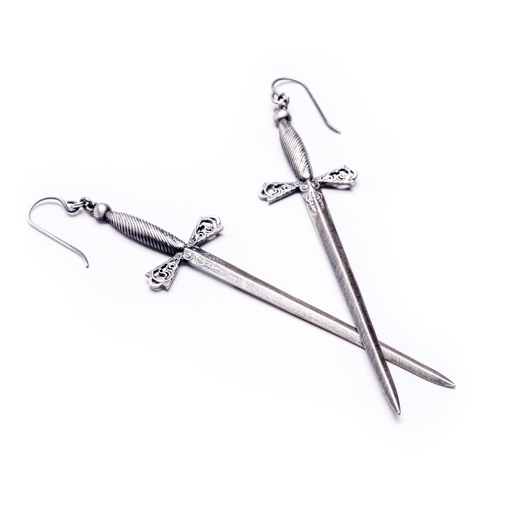Mini 2 of Swords Tarot Earrings. Part II.
