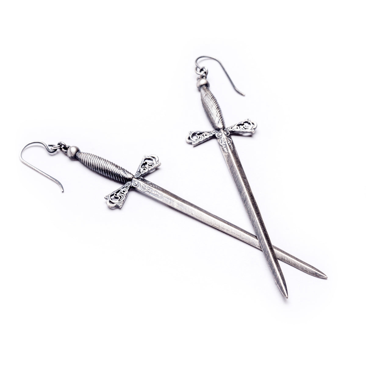 Mini 2 of Swords Tarot Earrings. Part II.