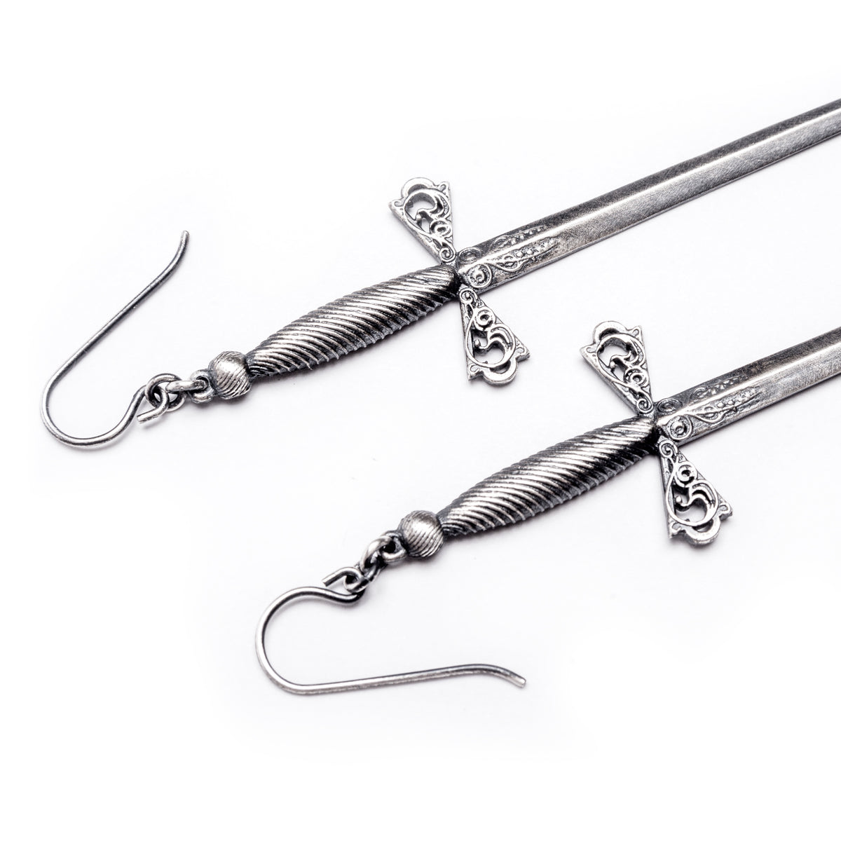 Mini 2 of Swords Tarot Earrings. Part II.