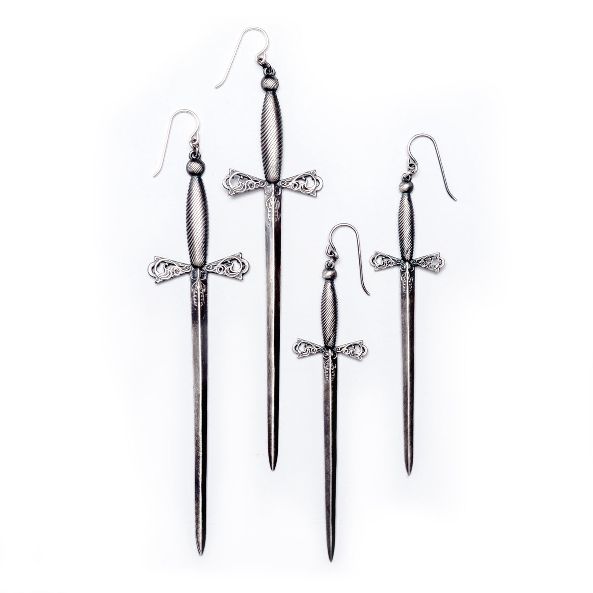 Mini 2 of Swords Tarot Earrings. Part II.