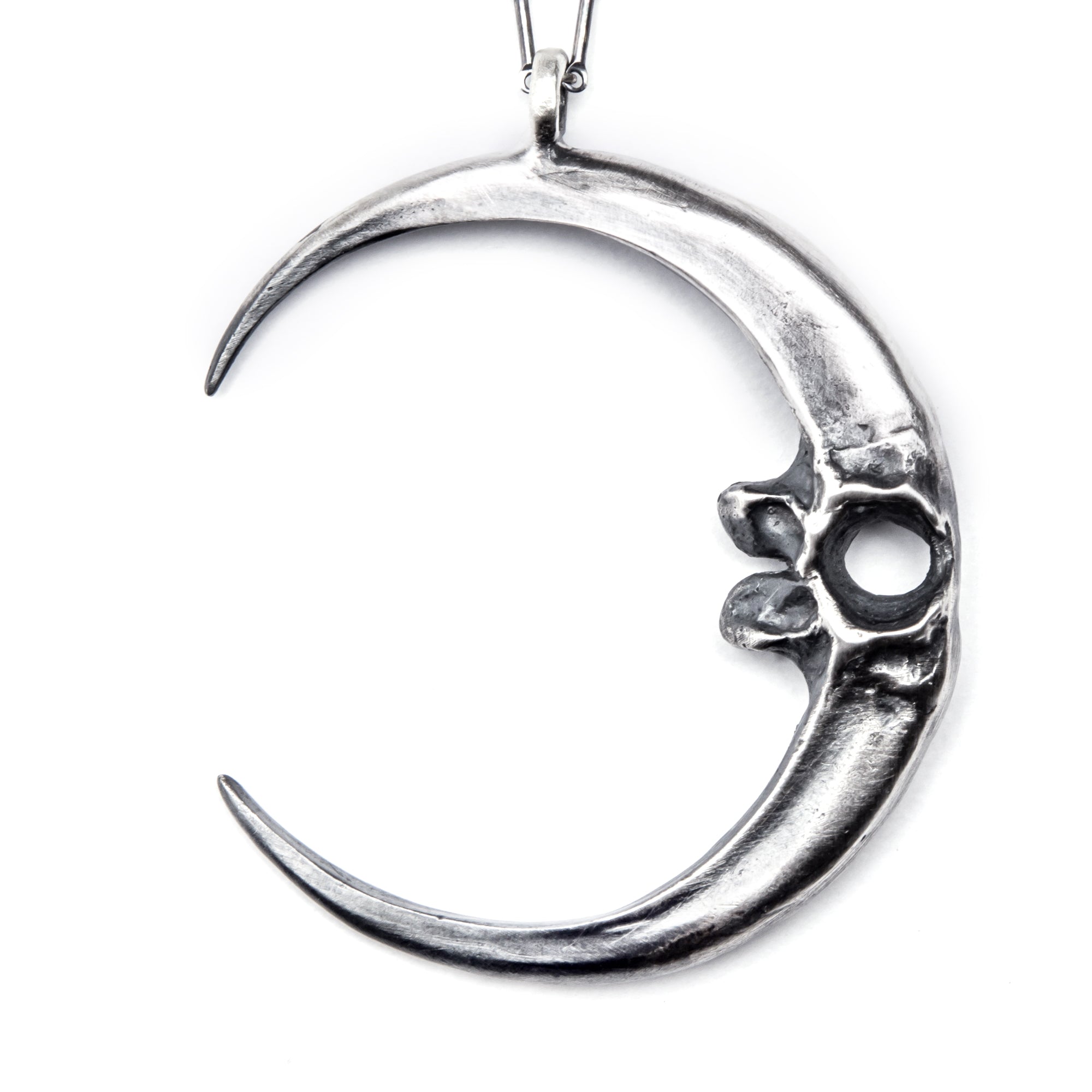 Visions. Eagle Talon Crescent Moon Necklace.