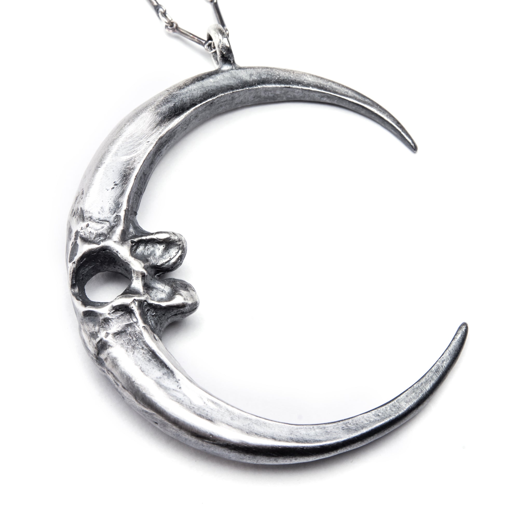 Visions. Eagle Talon Crescent Moon Necklace.
