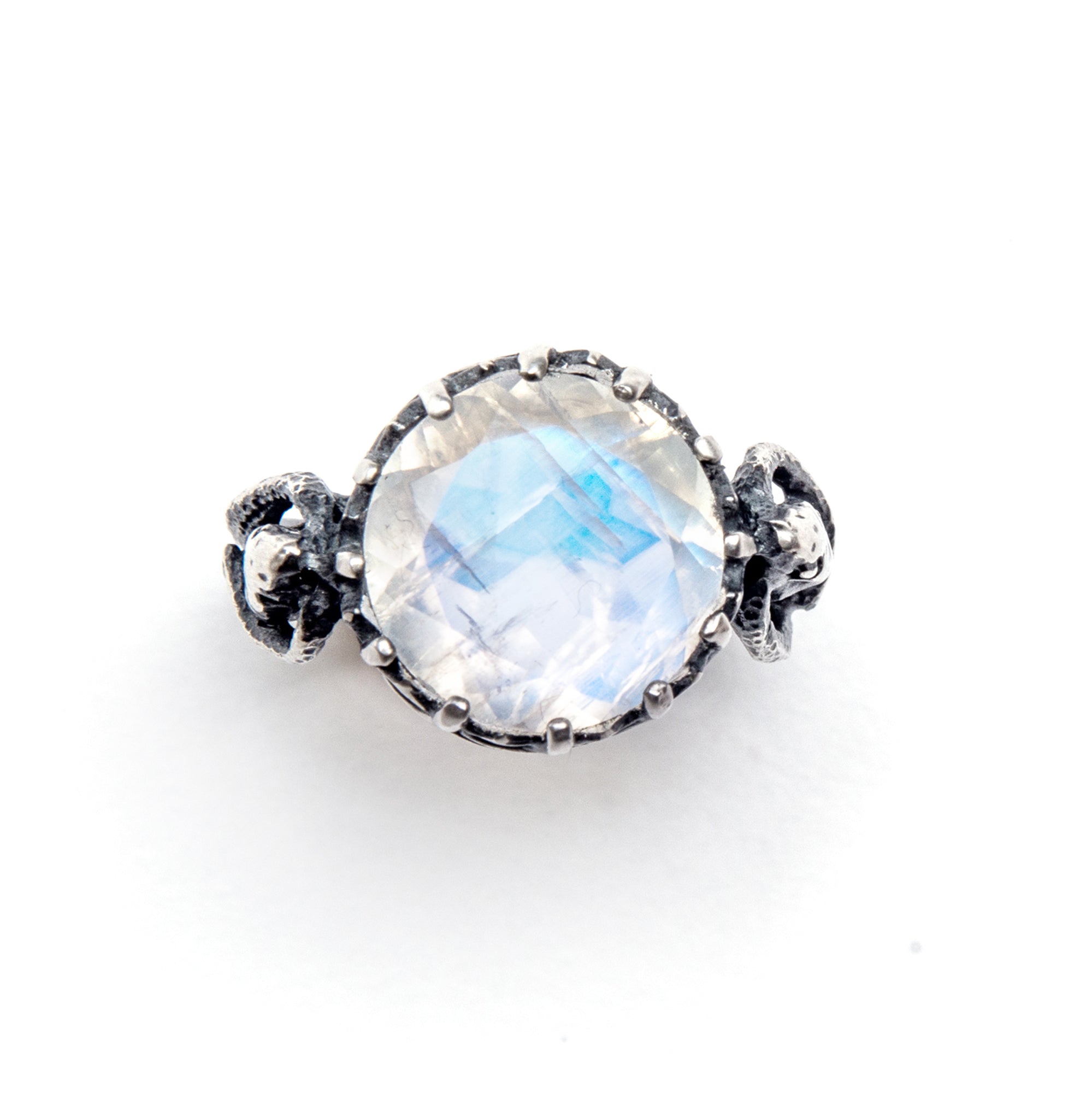 The Lovers Ring: Sterling Silver & Moonstone