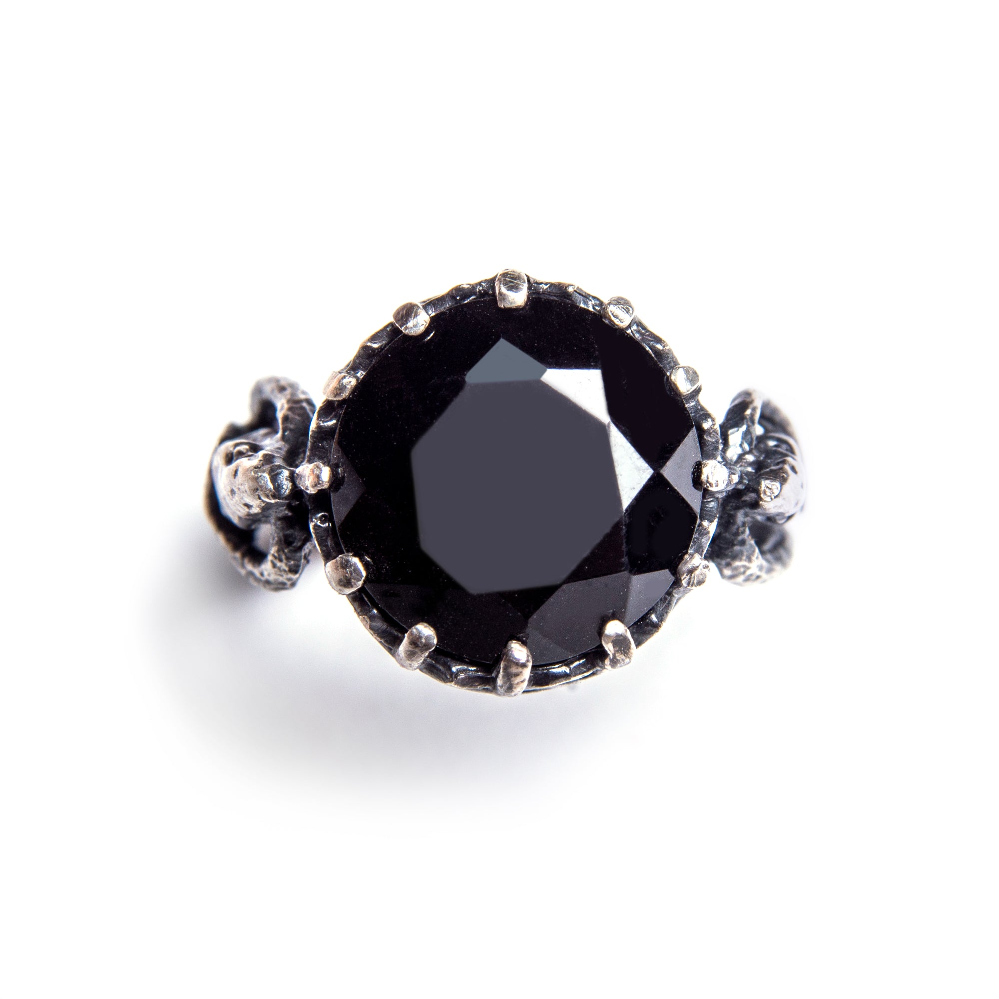 The Lovers Ring: Sterling Silver & Onyx