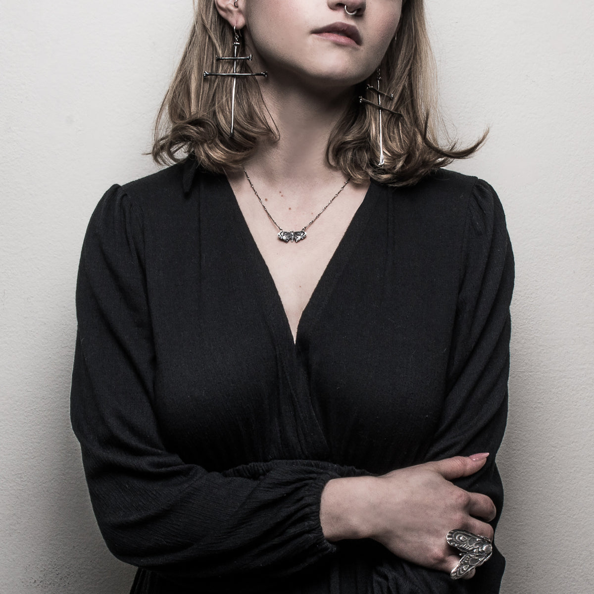 Alice Planchette Moth Necklace.