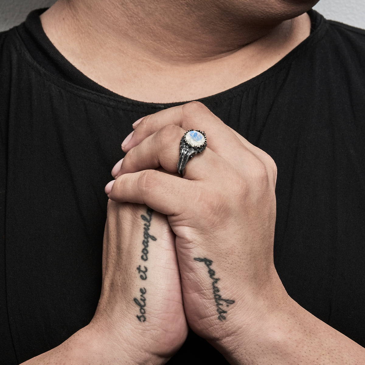 Belonging to the Darkness. Moonstone & Sterling Silver.
