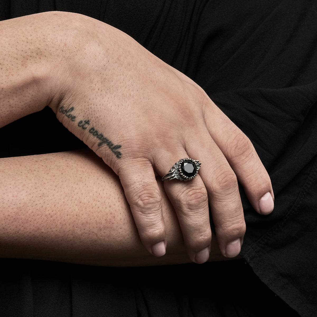 Belonging to the Darkness. Onyx & Sterling Silver.