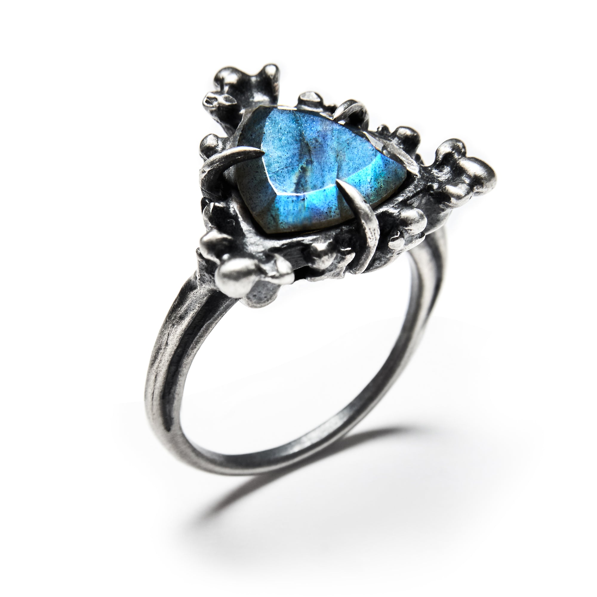 * Ready to Ship * Cutting the Thread. Labradorite Ring. Size 7.5.
