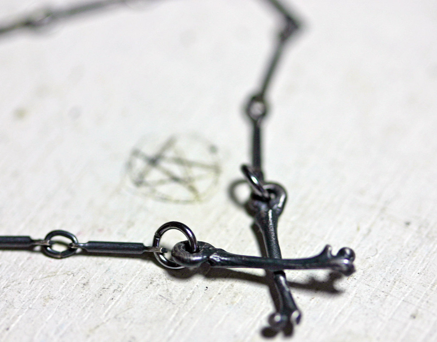 The Fictional Girl with her Mouse Bones. Necklace.